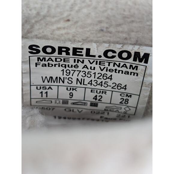 Sorel Women’s Harlow Lace Cozy Gray Ankle Bootie Size 10M - Picture 7 of 8
